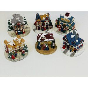 6 Crystal Falls Village Miniatures Vintage 1996 & 1993